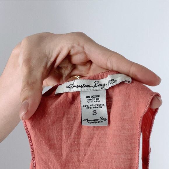 American Rag Salmon Racerback Sleeveless Tank Top Size Small - Picture 3 of 3
